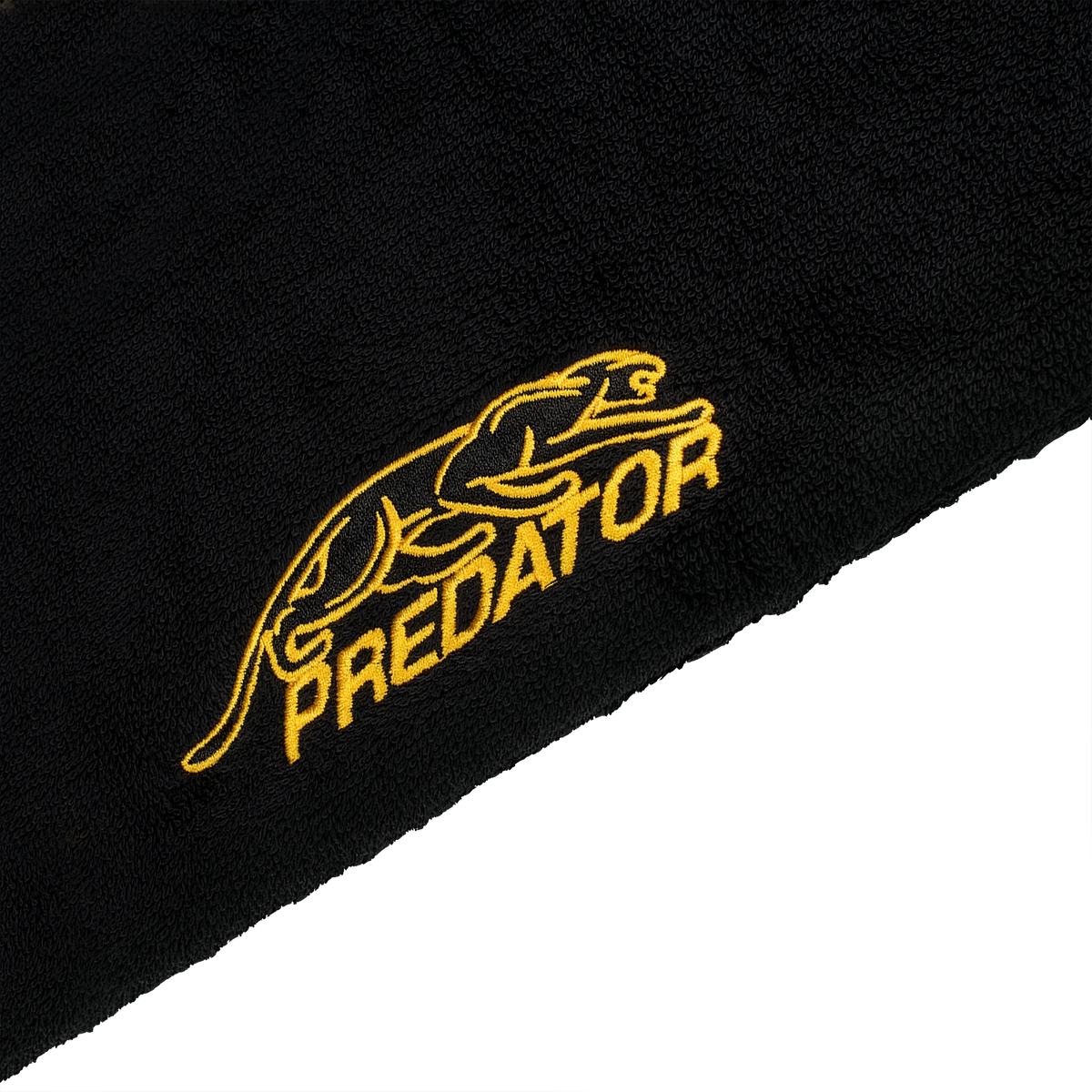 Predator Black Towel With Yellow Branding