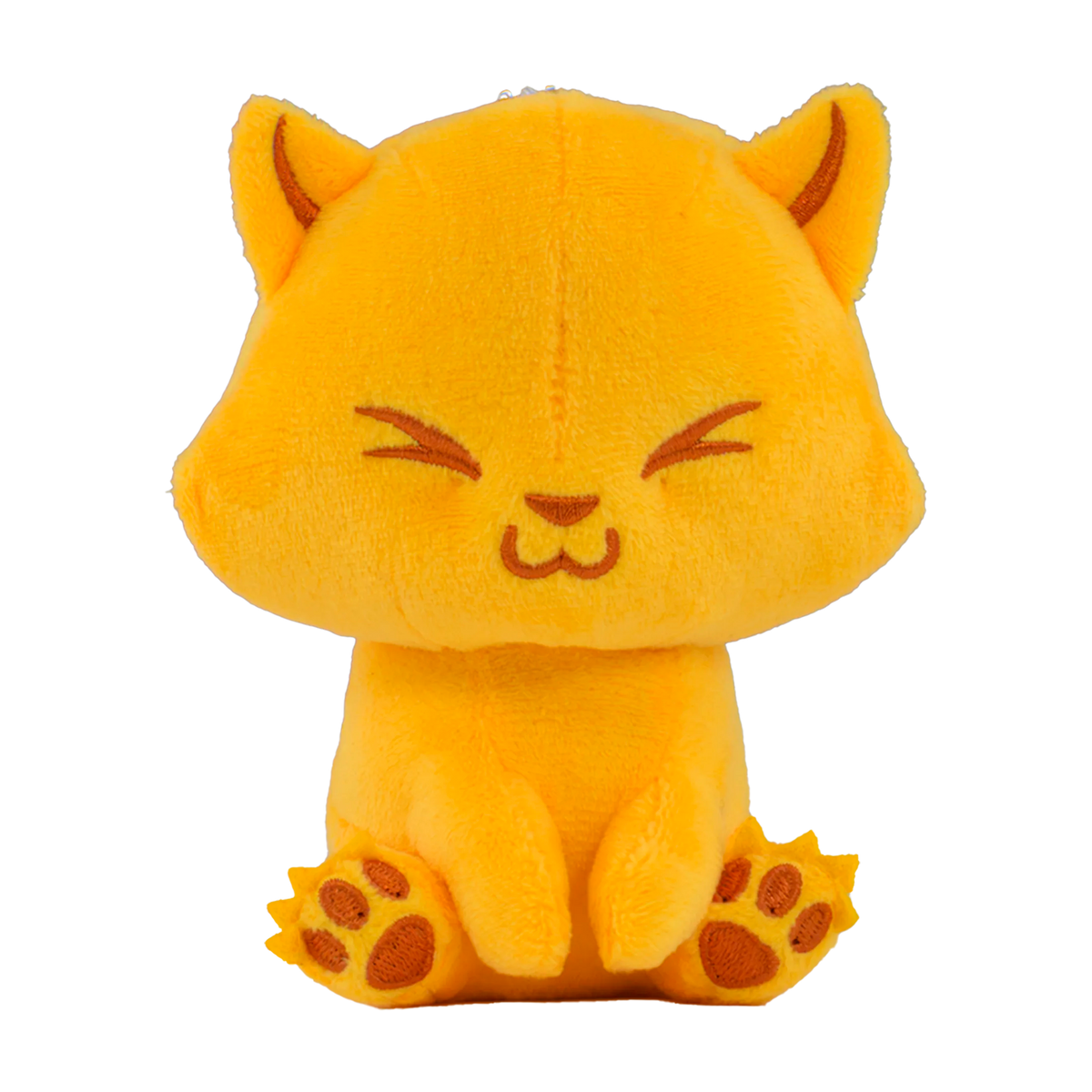 Yellow Plush Cat Toy Keychain