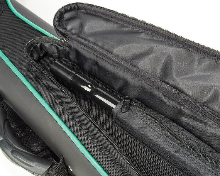 McDermott Sport Hard Pool Cue Case Black/Green 3x5 Handle Pocket