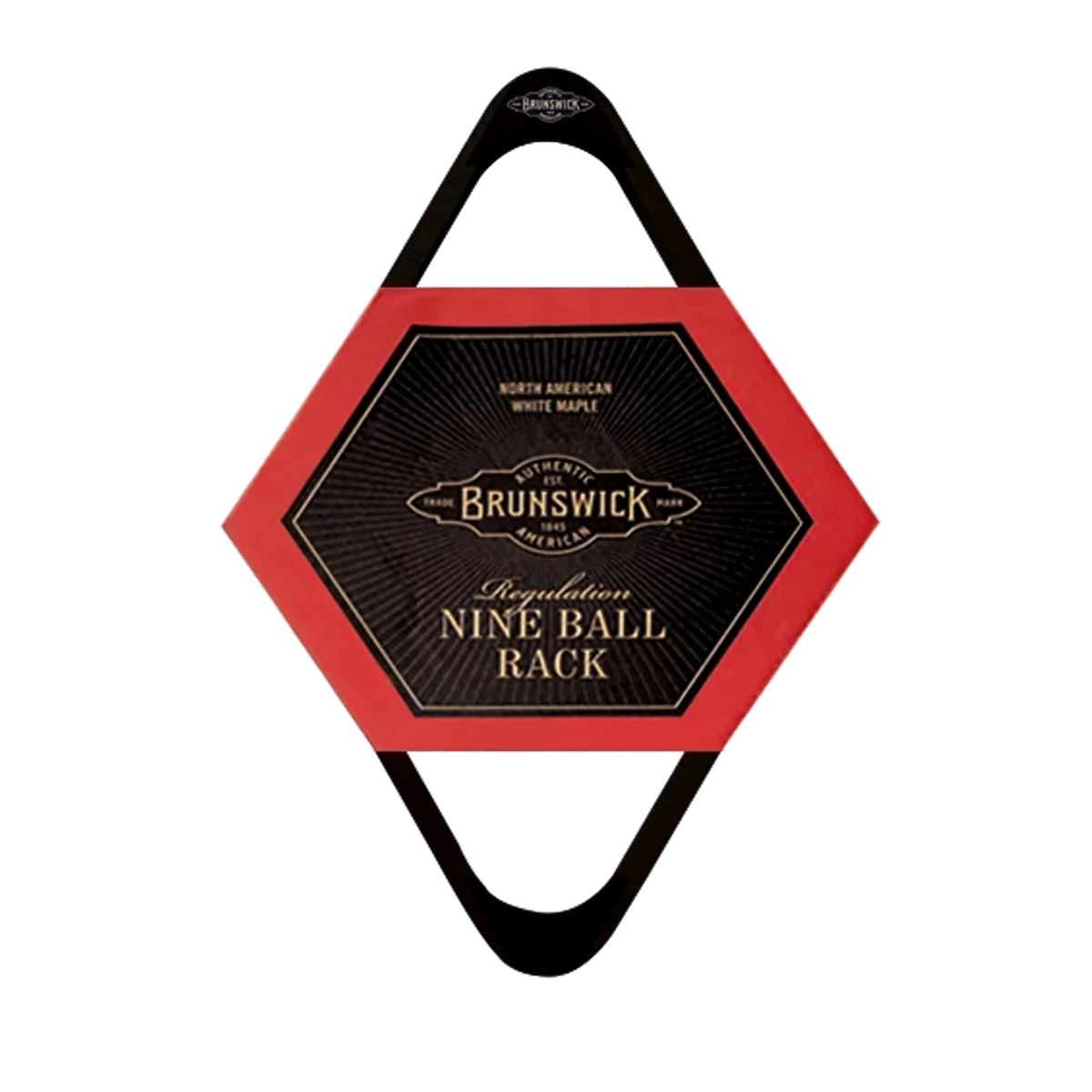 Brunswick 9-Ball Diamond Rack in Black With Brunswick Logo
