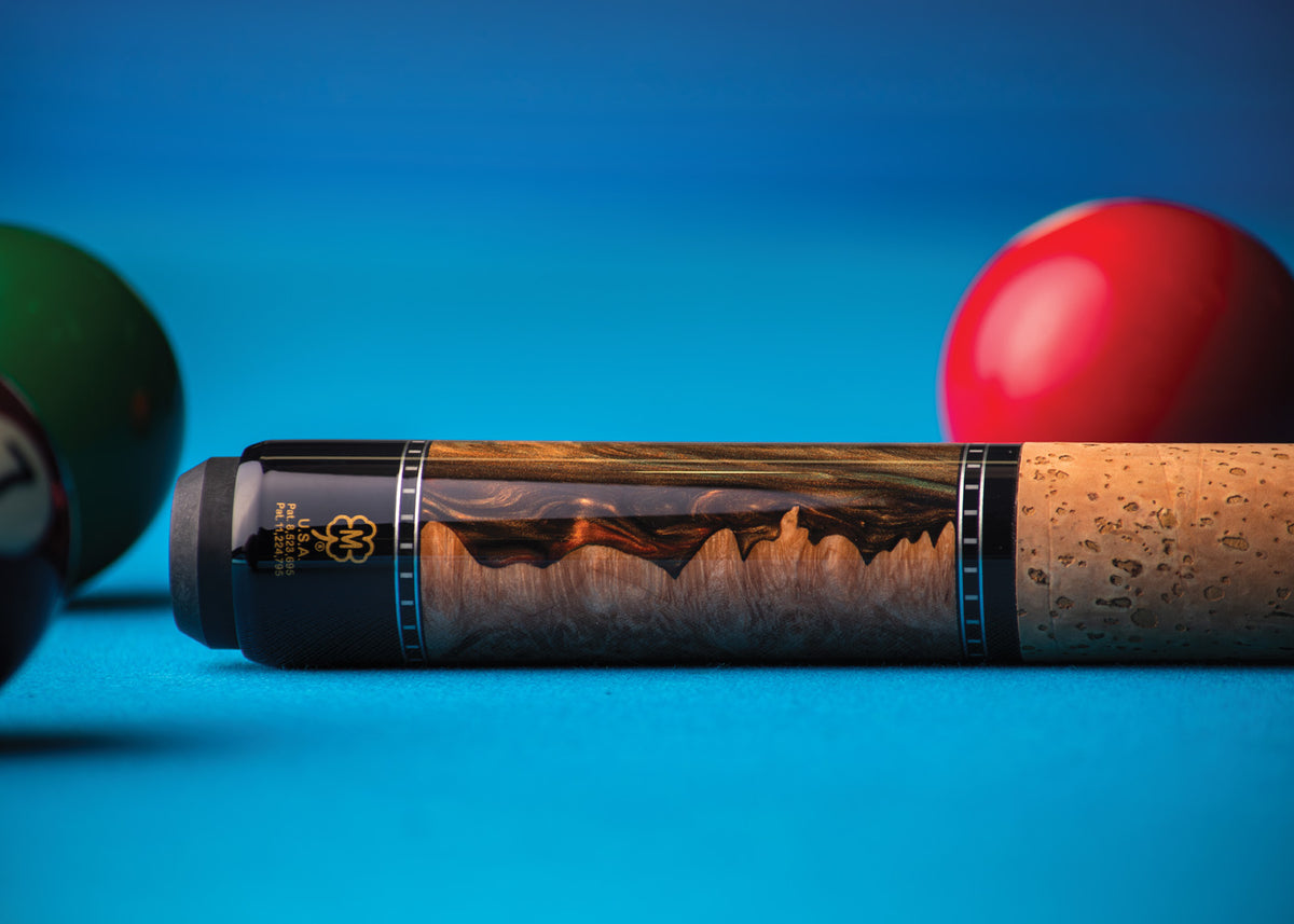 McDermott H1351 Pool Cue on a Billiard Table