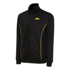 Black Zipper Jacket with Yellow Stripe