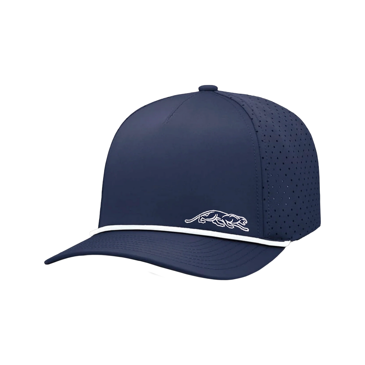 Navy Blue Laser Vent Cap With White