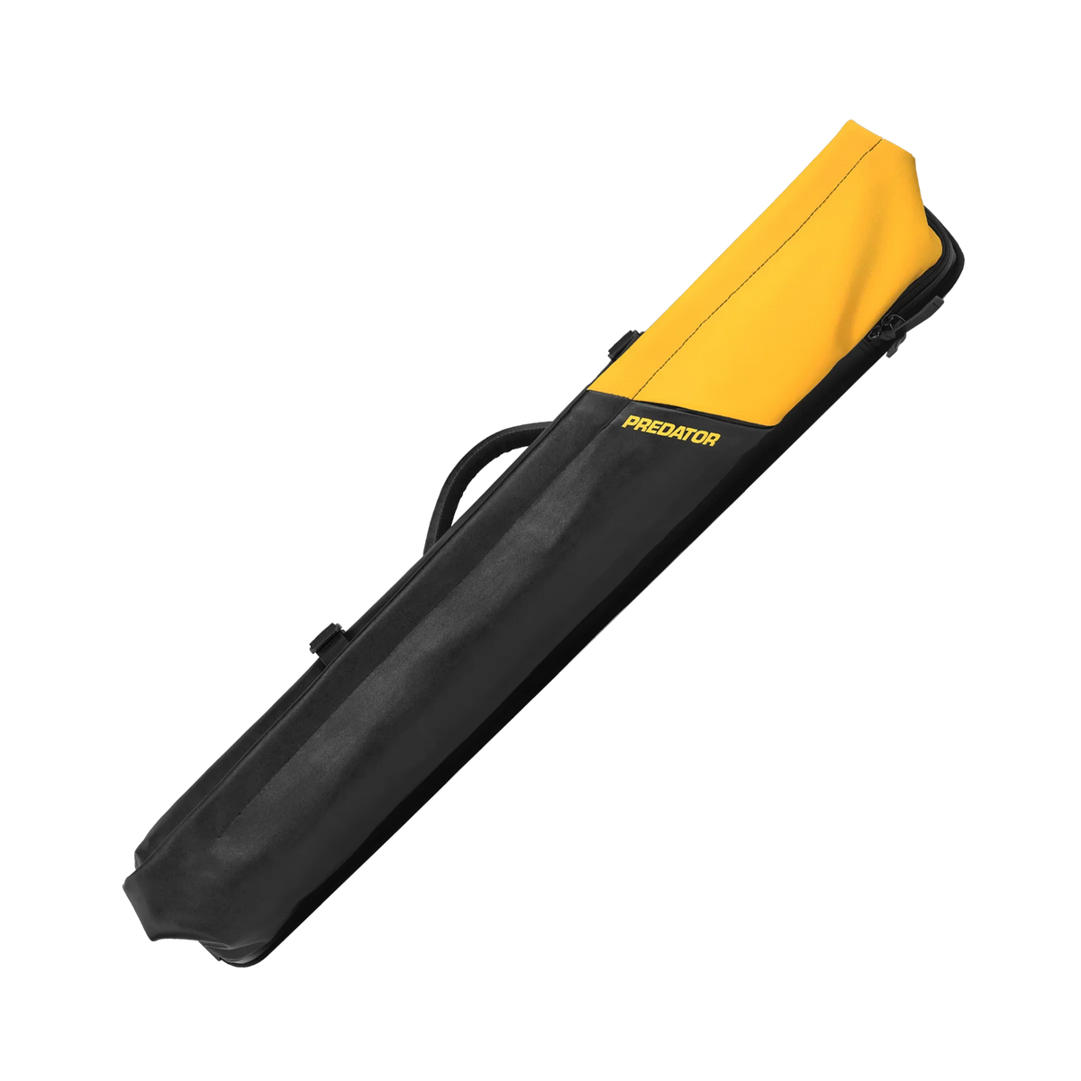 Urbain Hard 3x5 Black and Yellow pool cue case angled