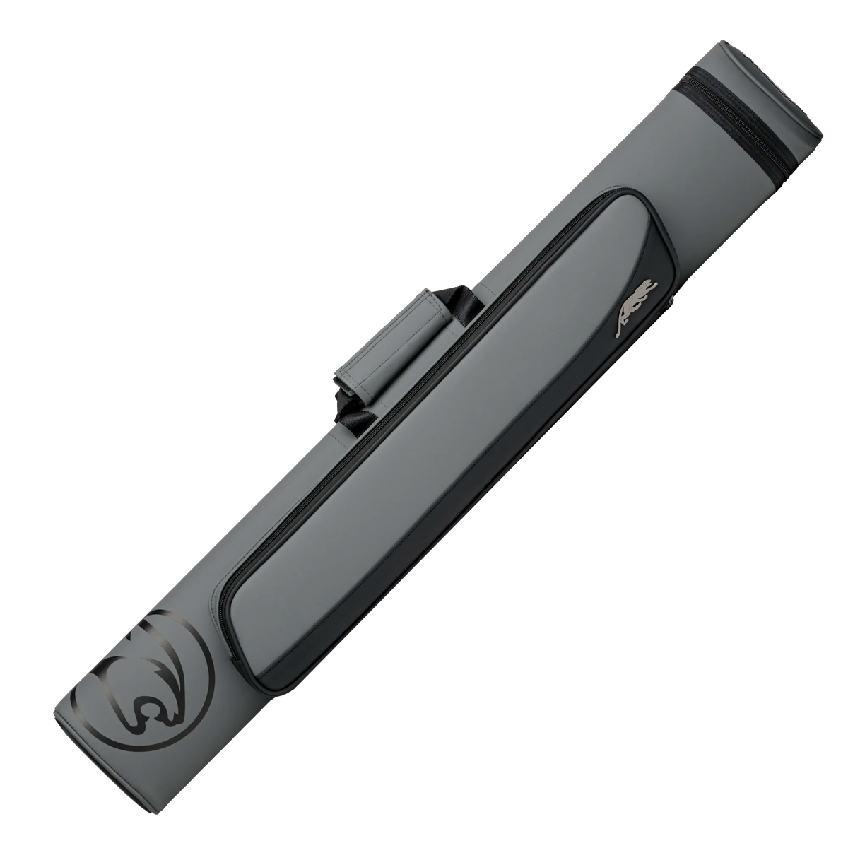 Black and Grey Roadline 2x4 Hard Pool Cue Case Angled