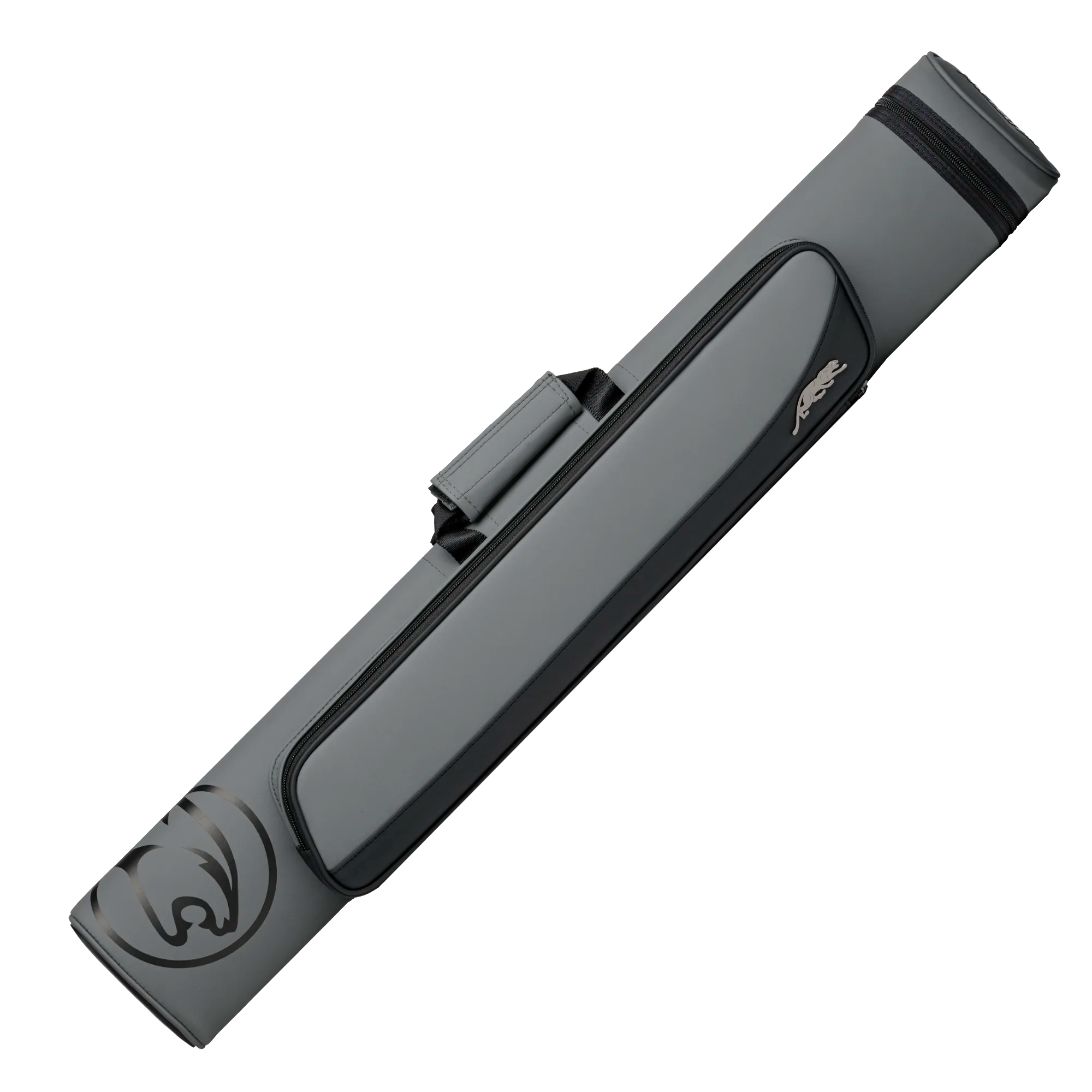 Black and Grey Roadline 3x5 Hard Pool Cue Case Angled