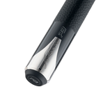 P3 Black Pool Cue Luxe Leather Wrap Butt Closeup