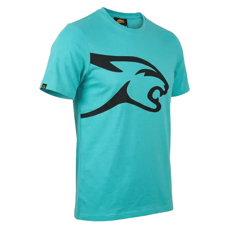 Predator Tshirt Teal and Black Front