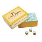 Brunswick Gold Crown Green Billiard Chalk, 144 Pieces, Open Box with Loose Cubes