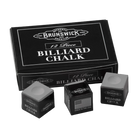 Brunswick Billiard Chalk, Gun Metal Grey, 12-Piece Box with Three Loose Cubes