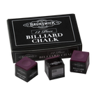 Brunswick Billiard Chalk, Wine, 12-Piece Box with Three Loose Cubes