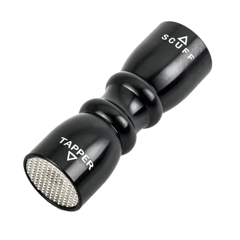 Black Two-Ended Cue Tip Tool With Tapper and Scuffer Ends