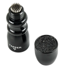 Black Cue Tip Tool Opened to Show the Tapper Needles and Scuffer Cap