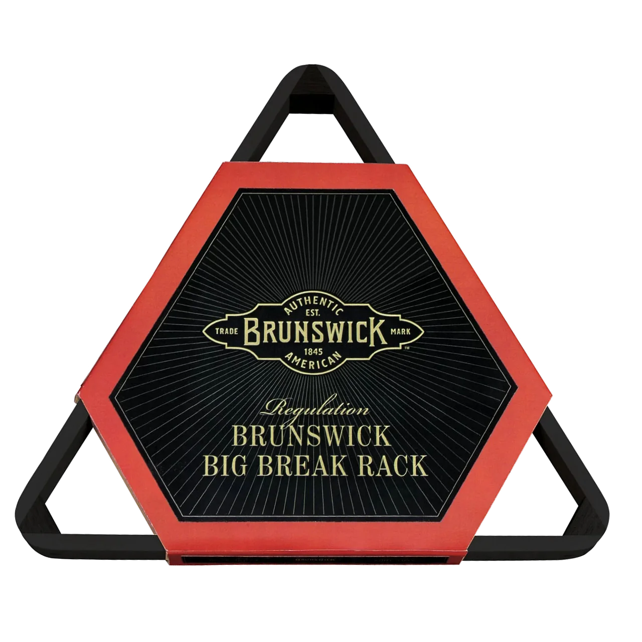 Brunswick Big Break 8-Ball Rack in Black With Regulation Packaging Sleeve