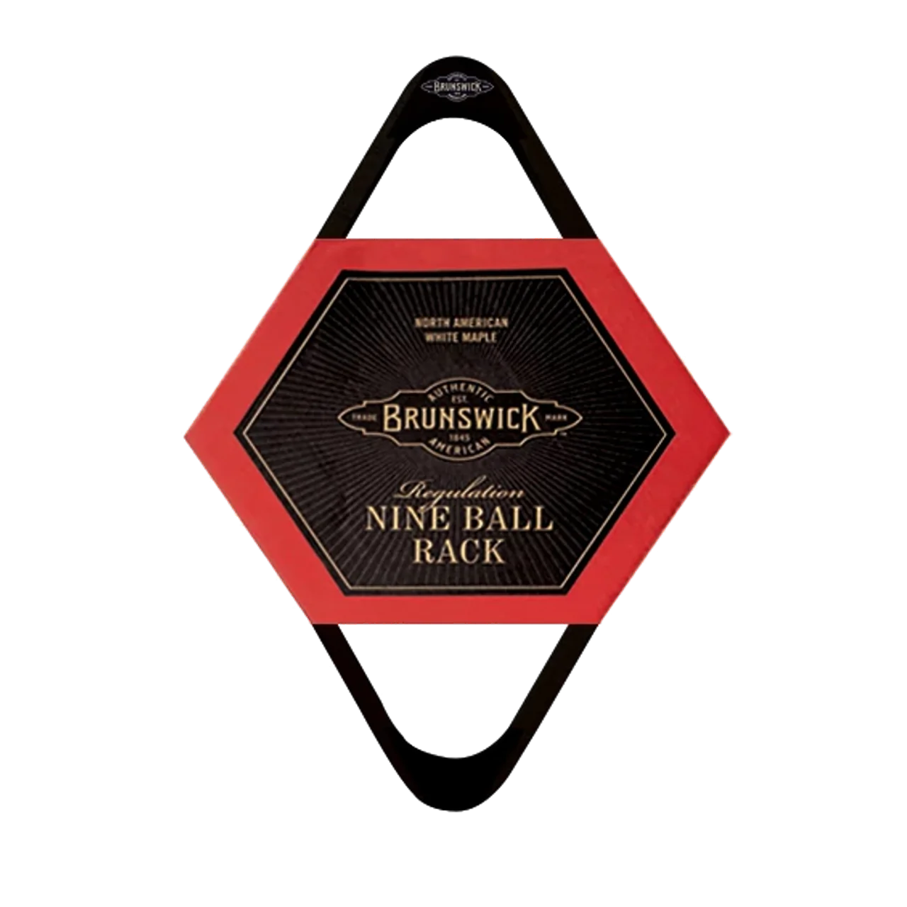 Brunswick 9-Ball Diamond Rack in Black With Brunswick Logo