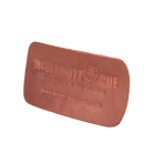 McDermott Leather Shaft Conditioner Pad In Brown Leather Embossed With The McDermott Cue Clover