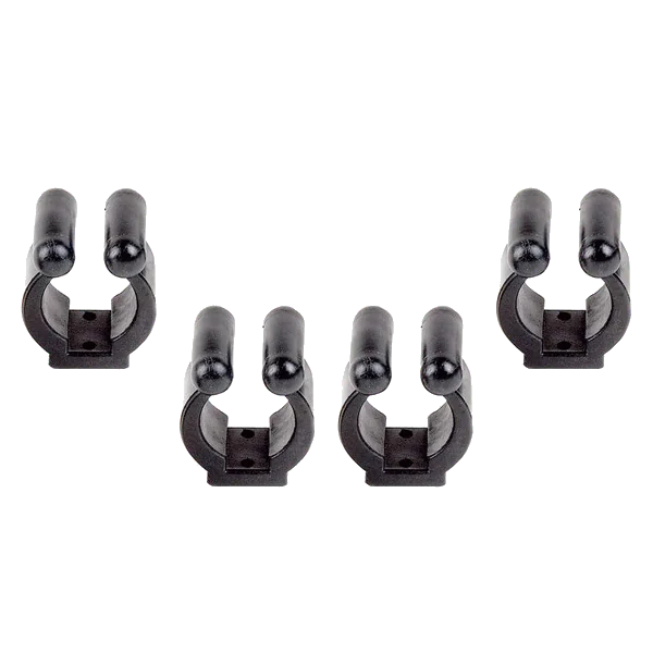 Four Black PVC Replacement Cue Clips For Antik Wall Cue Racks