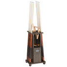 Brunswick Heritage Floor Cue Rack In Driftwood Holding Eight Cues
