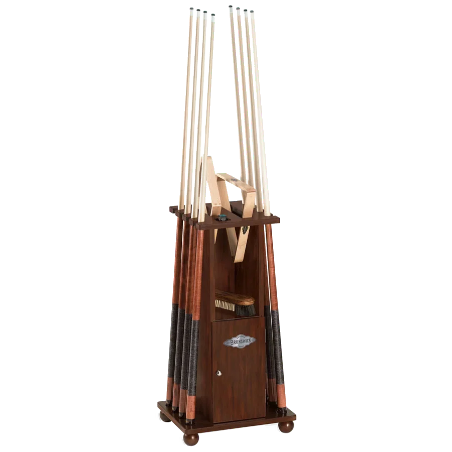 Brunswick Heritage Floor Cue Rack In Tuscana Holding Eight Cues