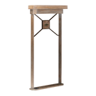 Brunswick Dameron Cue Wall Rack in Nutmeg, Shown Empty