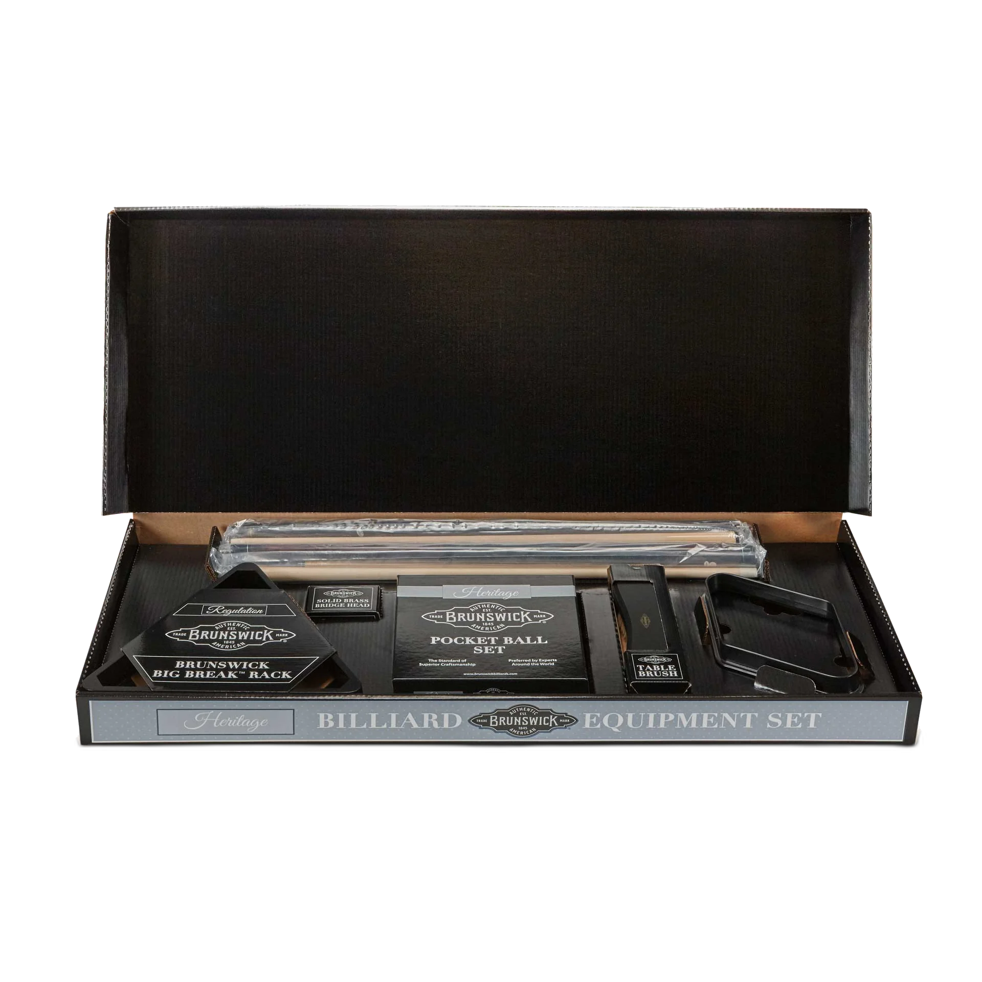Brunswick Heritage Billiard Equipment Set Open