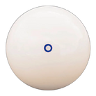 Brunswick Centennial White Cue Ball, 57.2 mm, with Blue Circle Mark