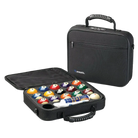 Aramith Super Pro Pool Balls, 57.2 mm, in Open Black Carry Case with Ball Cleaner