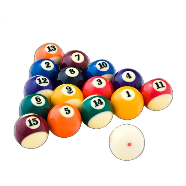 Aramith Super Pro Pool Balls in a Triangle Rack Shape with Cue Ball in Front