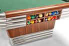 Brunswick Centennial Rosewood/Chrome 8ft Pool Table Closeup