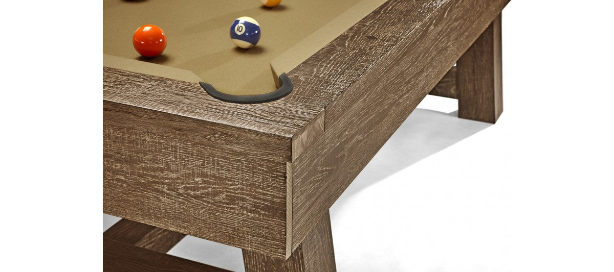 Brunswick Botanic 7ft Rustic Dark Brown Pool Table Corner