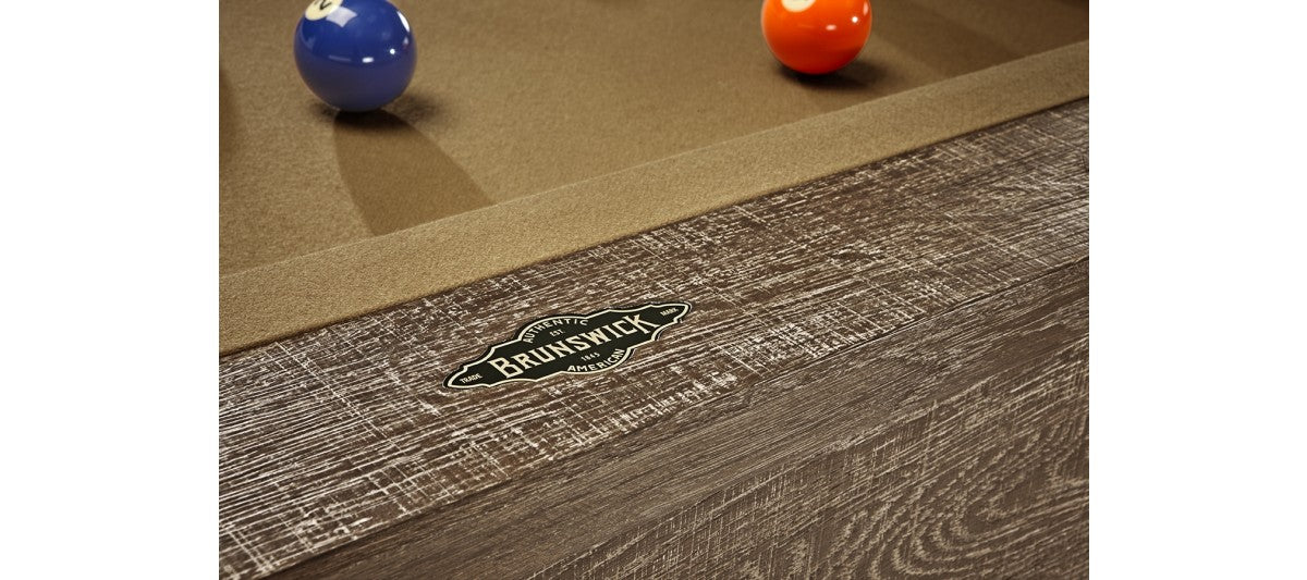 Brunswick Botanic 7ft Rustic Dark Brown Pool Table With Pool Balls