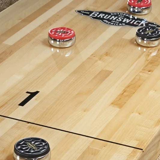 Brunswick Andover Chestnut Shuffleboard Table With Pucks