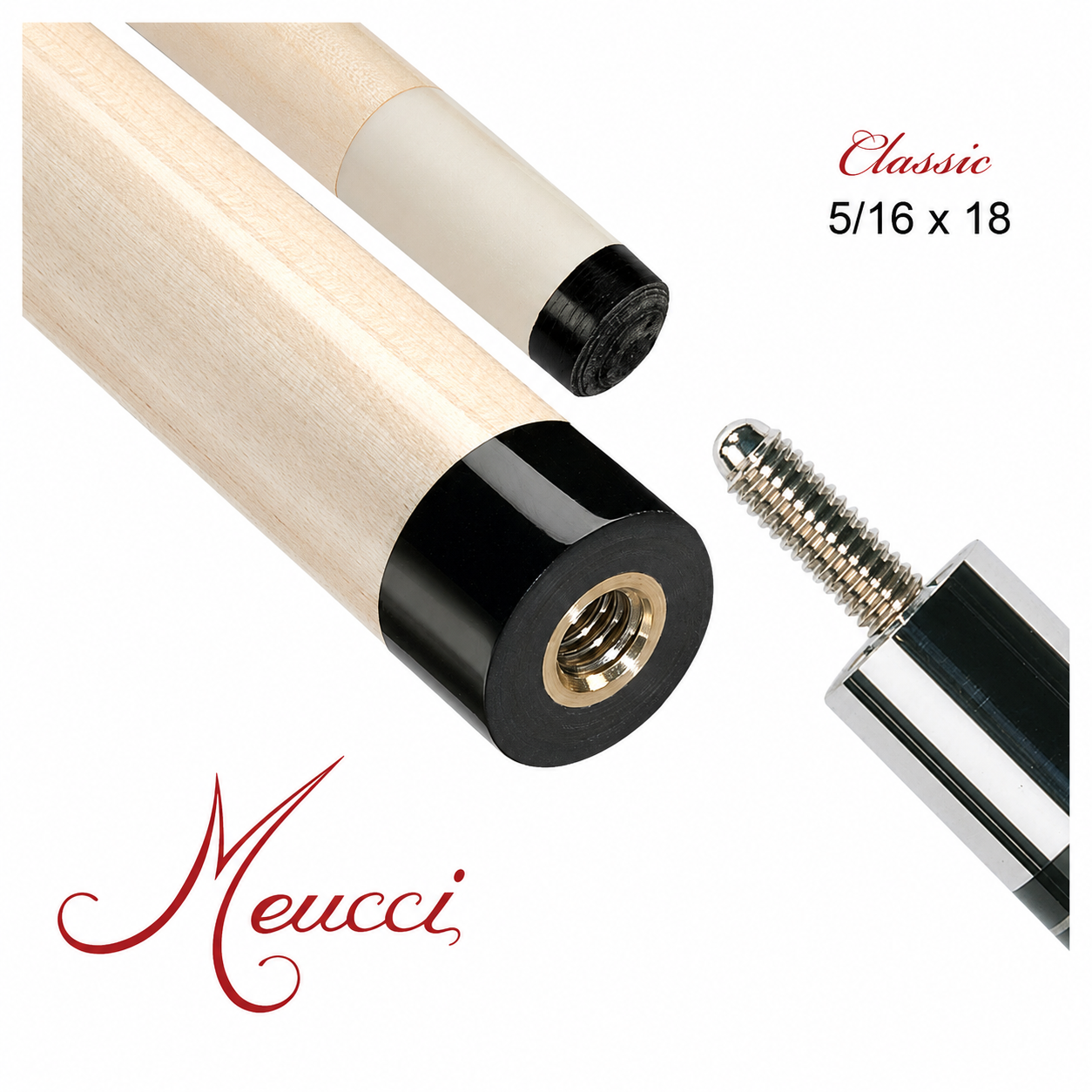 Meucci Classic 12.5 MM Maple Pool Cue Shaft 5/16x18 Joint