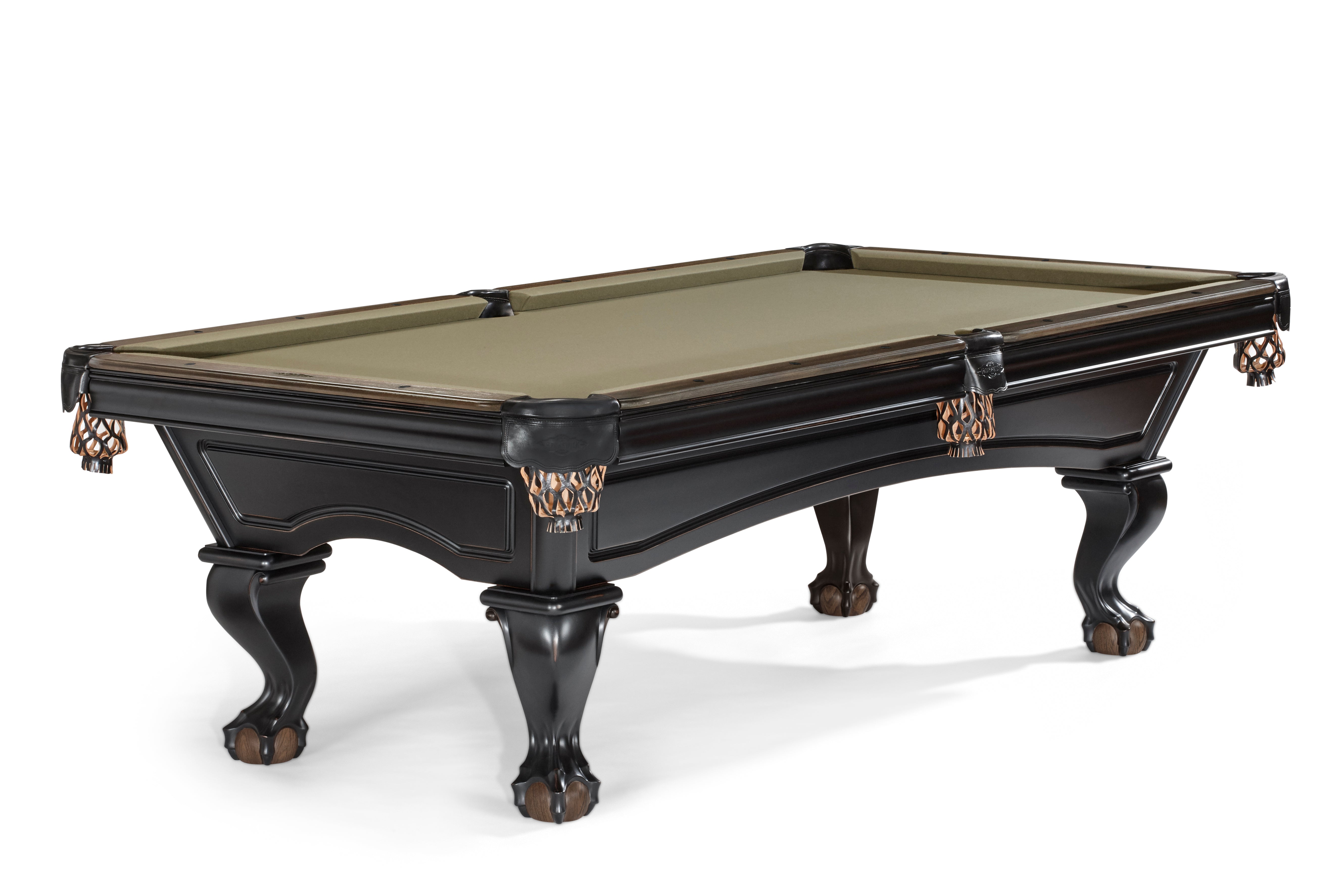 Brunswick Glenwood Matte Black With Green Pool Table