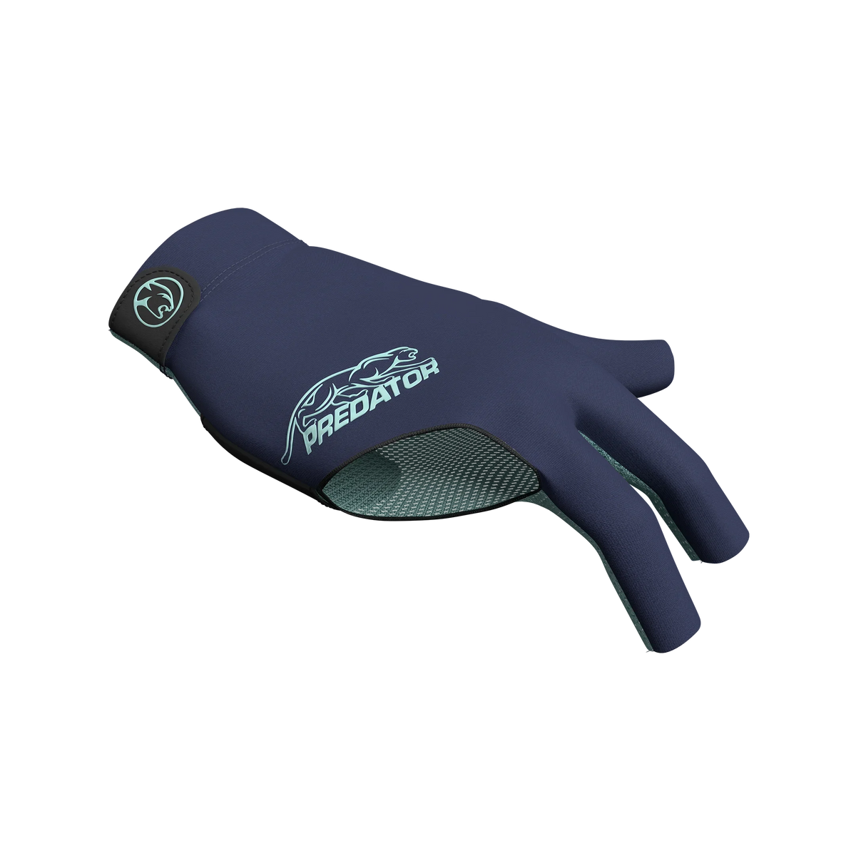 Blue and Teal Predator Second Skin Billiard Glove Right Hand