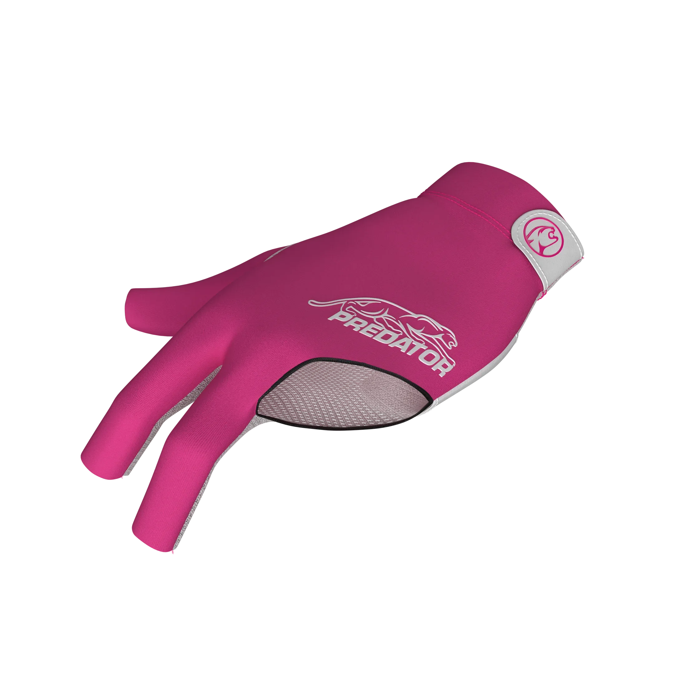 Pink glove with white Predator branding