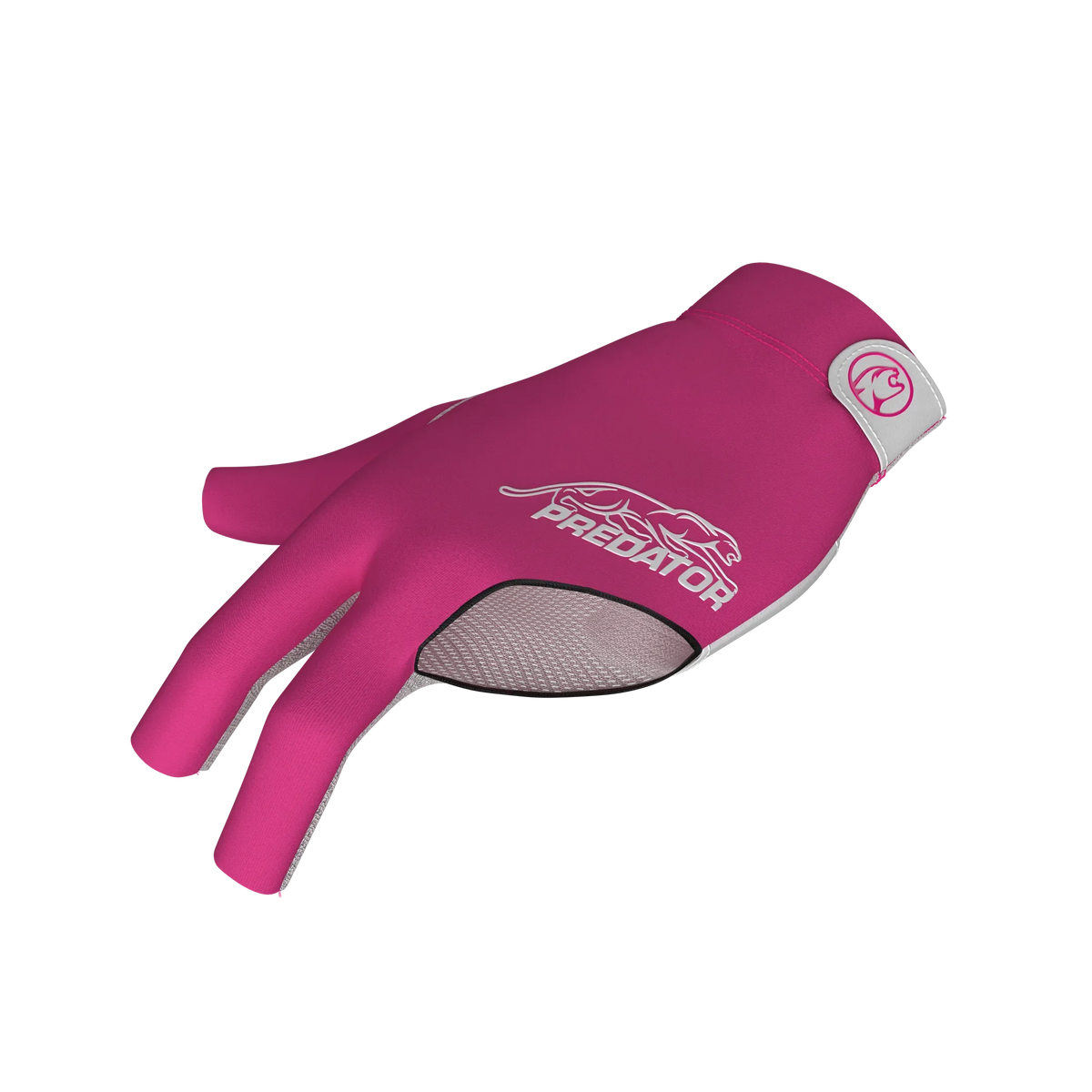 Pink glove with white Predator branding