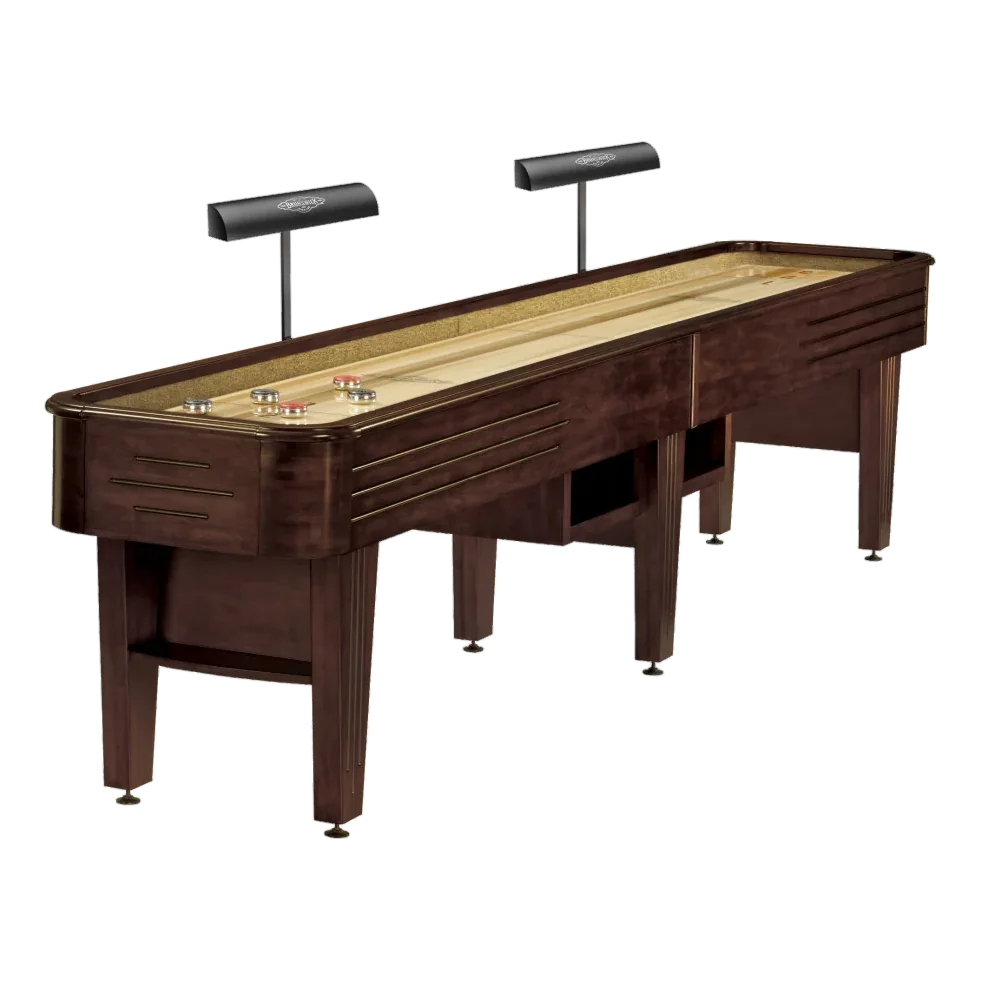 Brunswick Andover 12ft Espresso Shuffleboard Table With Lights and Pucks