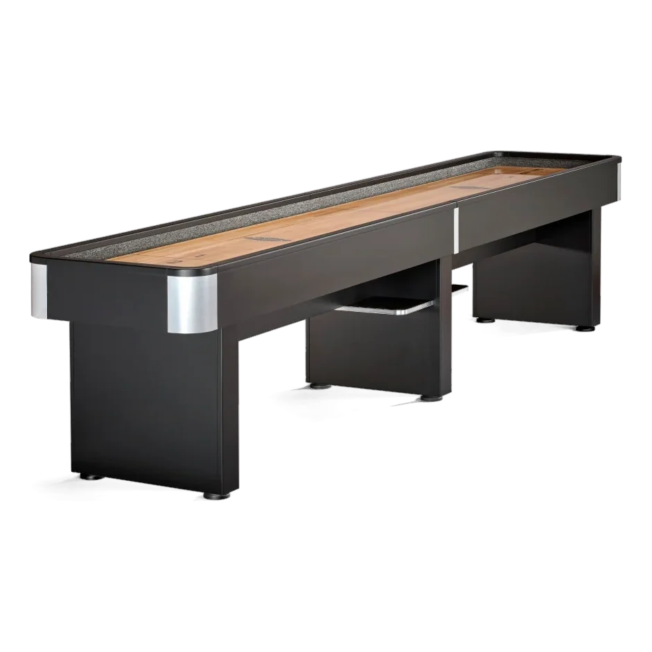 Brunswick Delray Matte Black 9ft Shuffleboard Table