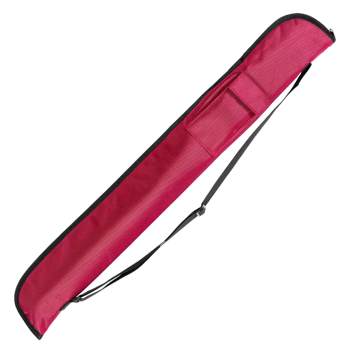Billiard Soft 1x1 Burgundy Pool Cue Case With Shoulder Strap and Pocket