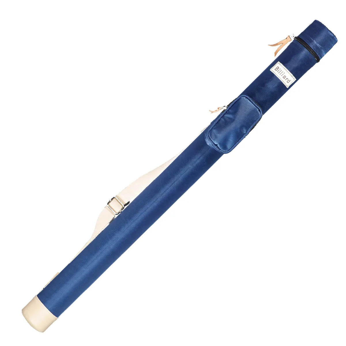 Billiard Oval 1x1 Blue Hard Pool Cue Case With Shoulder Strap