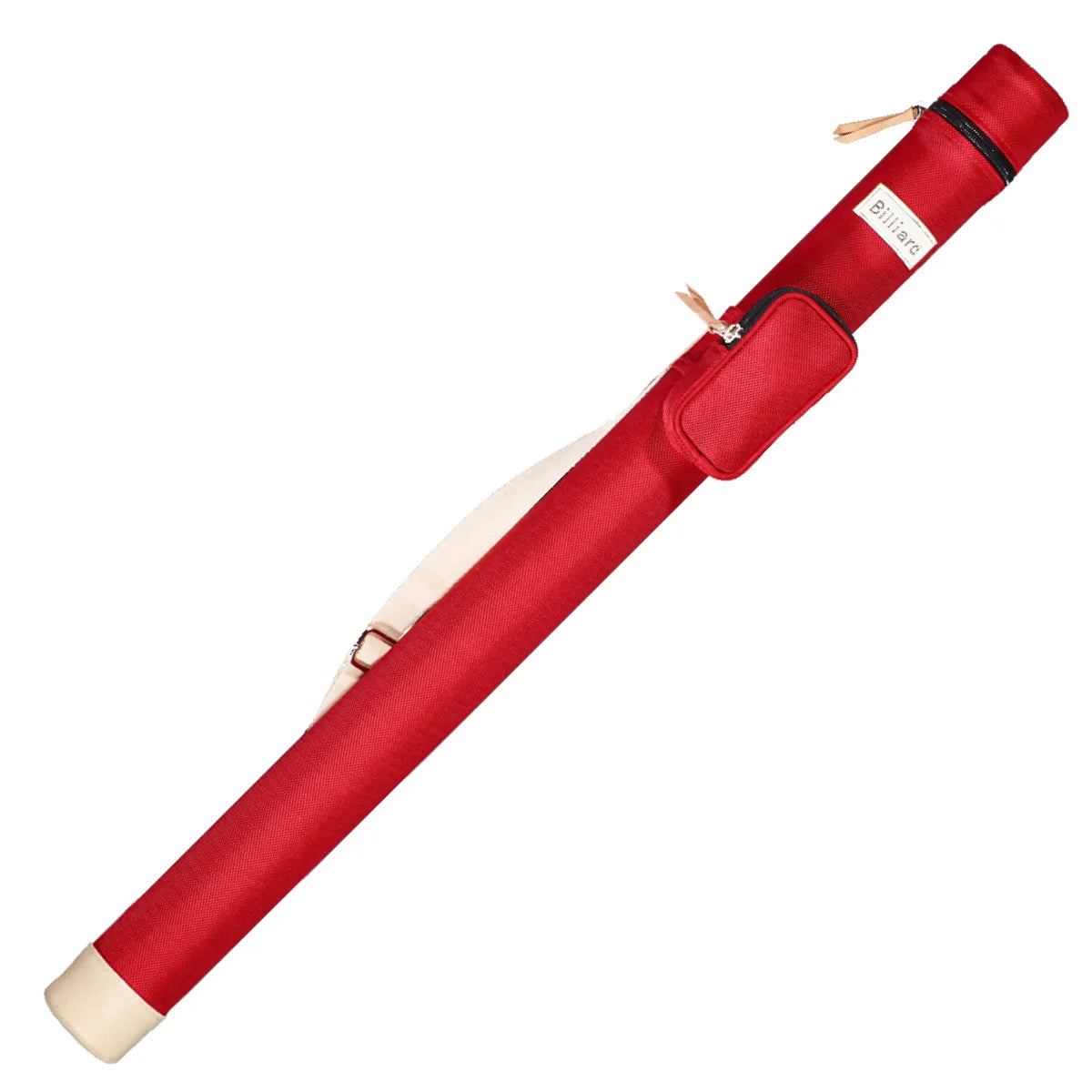 Billiard Oval 1x1 Red Hard Pool Cue Case With Shoulder Strap