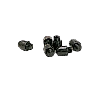 Six Black Screw-On Rubber Tips for Bridge Heads