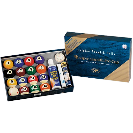 Super Aramith Pro-Cup Value Pack with Pool Balls, Ball Cleaner and Accessories in Open Box