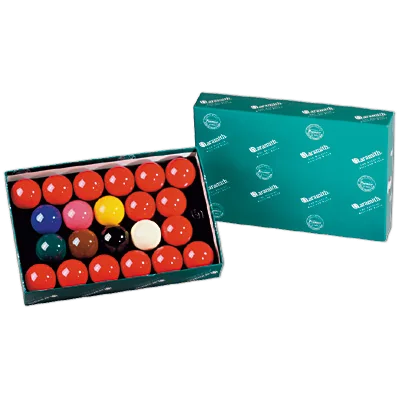 Aramith Snooker Ball Set, 22 Balls, in Open Green Box with Lid Behind