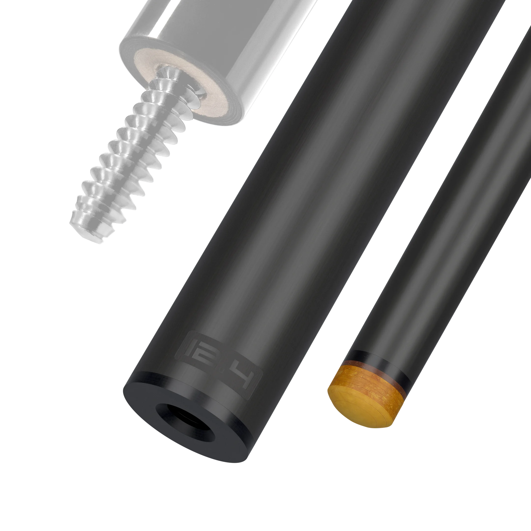 12.4 mm 3/8x10 Joint Black Vault Plate REVO Carbon Fiber Pool Shaft
